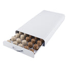 White Coffee Pod Capsules Storage Rack 50 Pods Holder Organizer Drawer Dispenser - NZHomeware