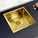 Yellow Gold Stainless Steel Kitchen Sink 440x440mm, Top/Undermount, Corrosion Resistant - NZHomeware