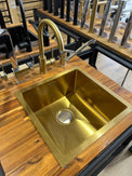 Yellow Gold Stainless Steel Kitchen Sink 440x440mm, Top/Undermount, Corrosion Resistant - NZHomeware