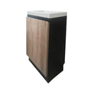 YOLO 400X250X850MM PLYWOOD FLOOR STANDING VANITY - BLACK AND LIGHT OAK WITH CERAMIC TOP - NZHomeware