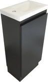 YOLO 400X250X850MM PLYWOOD FLOOR STANDING VANITY - BLACK WITH CERAMIC TOP - NZHomeware
