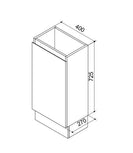 YOLO 400X250X850MM PLYWOOD FLOOR STANDING VANITY - LIGHT OAK WITH CERAMIC TOP - NZHomeware