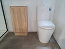 YOLO 400X250X850MM PLYWOOD FLOOR STANDING VANITY - LIGHT OAK WITH CERAMIC TOP - NZHomeware