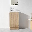 YOLO 400X250X850MM PLYWOOD FLOOR STANDING VANITY - LIGHT OAK WITH CERAMIC TOP - NZHomeware