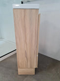 YOLO 400X250X850MM PLYWOOD FLOOR STANDING VANITY - LIGHT OAK WITH CERAMIC TOP - NZHomeware