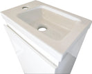YOLO 400X250X850MM PLYWOOD FLOOR STANDING VANITY - WHITE GLOSS WITH CERAMIC TOP - NZHomeware