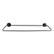 Zevi 600mm Self Adhesive Black Double Towel Rail Stainless Steel 304 Wall Mounted Drill Free - NZHomeware
