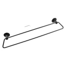 Zevi 600mm Self Adhesive Black Double Towel Rail Stainless Steel 304 Wall Mounted Drill Free - NZHomeware