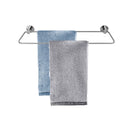 Zevi 600mm Self Adhesive Chrome Double Towel Rail Stainless Steel 304 Wall Mounted Drill Free - NZHomeware