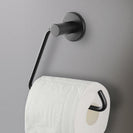 Zevi Self Adhesive Round Black Toilet Paper Roll Holder 304 Stainless Steel Drill Free - NZHomeware
