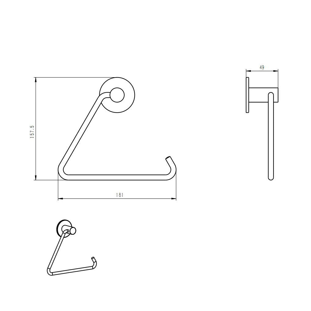 Zevi Self Adhesive Round Black Toilet Paper Roll Holder 304 Stainless Steel Drill Free size guide 1