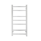 800Hx400Wx120D mm Square Chrome Electric Heated Towel Rail 7 Bars - NZHomeware