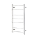 800Hx400Wx120D mm Square Chrome Electric Heated Towel Rail 7 Bars - NZHomeware