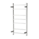 800Hx400Wx120D mm Square Chrome Electric Heated Towel Rail 7 Bars - NZHomeware