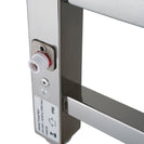 800Hx400Wx120D mm Square Chrome Electric Heated Towel Rail 7 Bars - NZHomeware