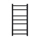 800Hx400Wx120D mm Square Matte Black Electric Heated Towel Rail 7 Bars - NZHomeware