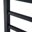 800Hx400Wx120D mm Square Matte Black Electric Heated Towel Rail 7 Bars - NZHomeware