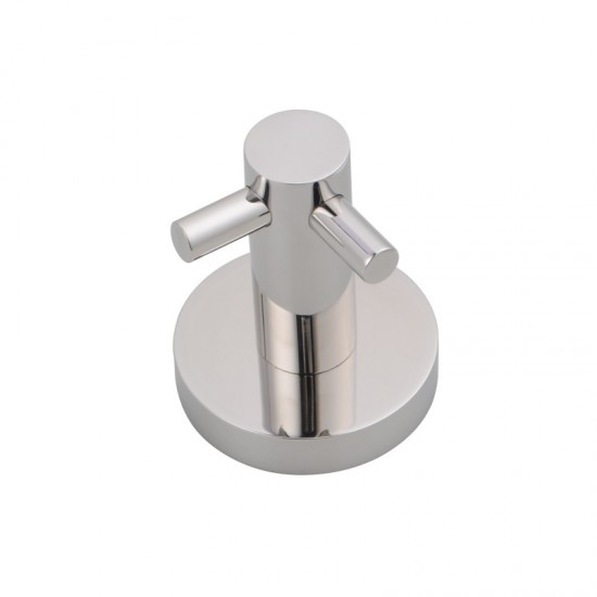 Double Robe Hook Euro Pin Lever Round Chrome Stainless Steel Wall Mounted