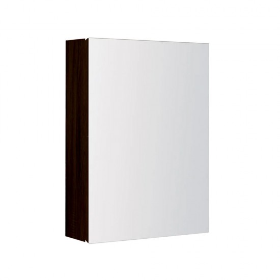 450x150x750mm Plywood 1-Door Dark Oak Mirror Cabinet 