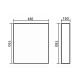 450x150x750mm Plywood 1-Door White Mirror Cabinet 