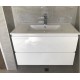 NELSON 1000X460X580MM PLYWOOD WALL HUNG VANITY - GLOSS WHITE WITH CERAMIC TOP