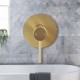 Euro Round Brushed Yellow Gold Shower/Bath Wall Mixer Solid Brass