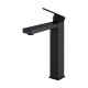 Ottimo Solid Brass Square Black Tall Basin Mixer Tap Vanity Tap Bench Top
