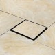 118*118mm Black Shower Grate Floor Waste Drain Smart Insert Tile