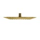 10 inch Super-slim Square Brushed Yellow Gold Rainfall Shower Head w 200mm Ceiling Mounted Shower Arm