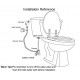 Round Black Toilet Bidet Spray Wash Kit with Diverter Tap Set 1.2m PVC Water Hose