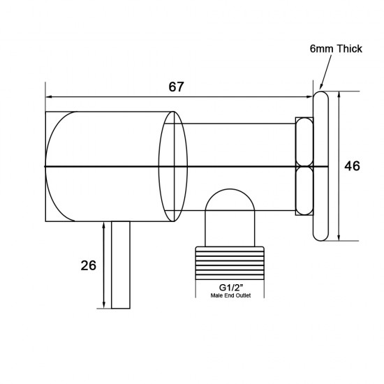 Round Black Brass Washing Machine Tap Toilet Cistern Tap Angle Valve 