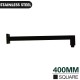 Square Matte Black 250mm Shower Head with Wall Mounted Shower Arm