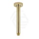 10 inch Super-slim Round Brushed Yellow Gold Rainfall Shower Head w 300mm Ceiling Mounted Shower Arm